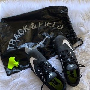 Nike Track shows with tool to remove spikes